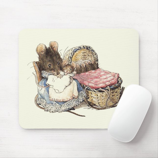 Dormouse Mother and Child Mouse Pad (With Mouse)