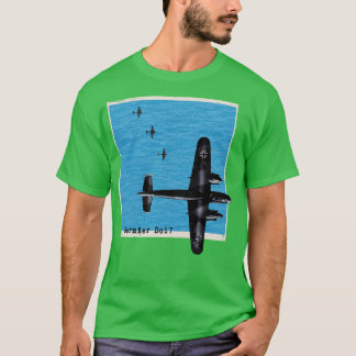 Dornier Do17 WW2 bomber aeroplane over the ocean T-Shirt