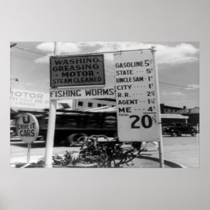 DOROTHEA LANG FAMOUS PHOTOGRAPHY - GAS PRICES POSTER
