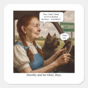 Dorothy and her Glory days Square Sticker