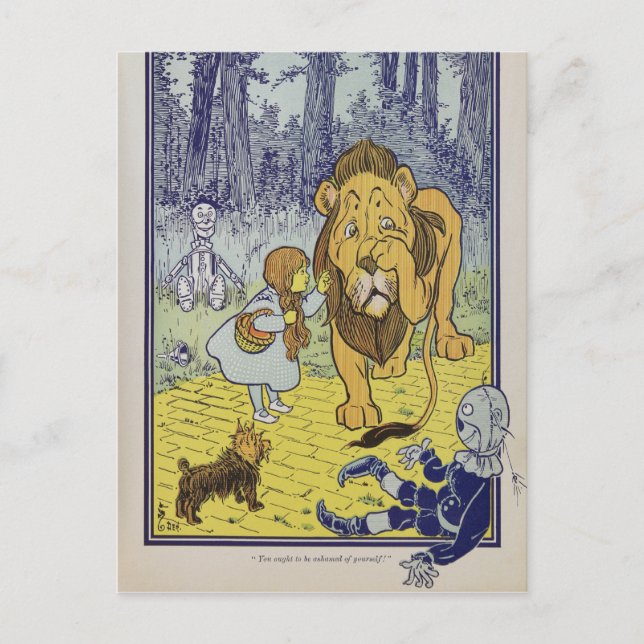 Dorothy and the Cowardly Lion from Wizard of Oz Postcard (Front)