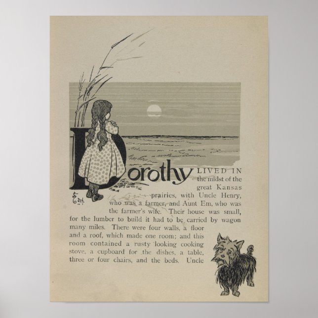 Dorothy Lived In Great Kansas Prairies Poster (Front)