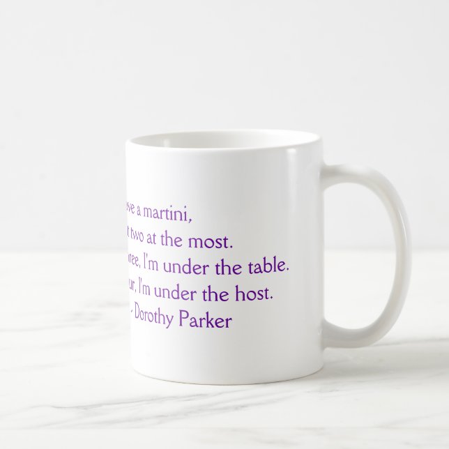 Dorothy Parker "I Love a Martini" Mug (Right)