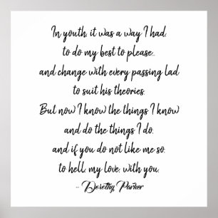 Dorothy Parker Quotation Poster