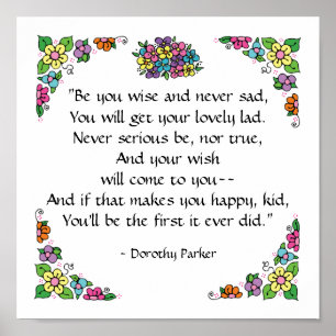 Dorothy Parker Quotation Poster by SRF