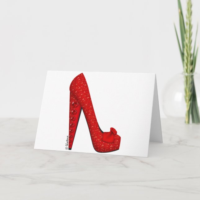Dorothy Ruby Pump Holiday Card (Front)