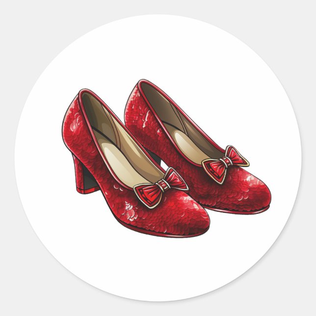 Dorothy’s Ruby Slippers Classic Round Sticker (Front)