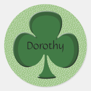 Dorothy Shamrock Name Sticker / Seal