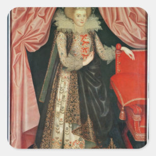 Dorothy St. John, Lady Cary, c.1614 Square Sticker