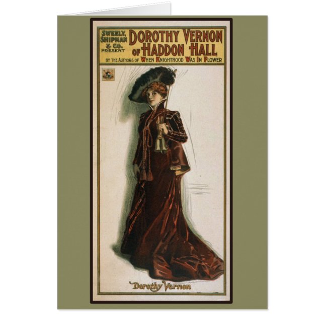 Dorothy Vernon Theatre Poster On Cards (Front)