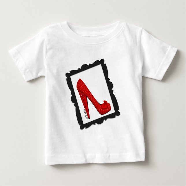 Dorothy's Framed Ruby Red Heels Baby T-Shirt (Front)