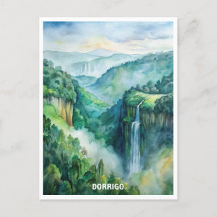 Dorrigo National Park Watercolor Painting Postcard