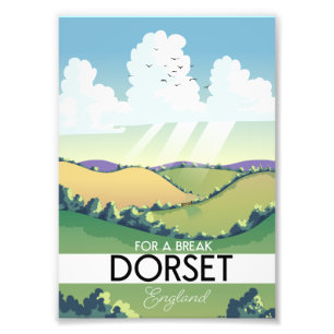 Dorset England travel poster
