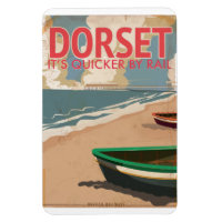 Dorset, England Vintage Locomotive Travel Poster