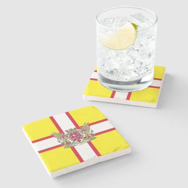 Dorset flag stone coaster (Side)