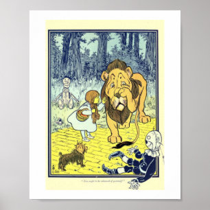 Dorthey, Scare Crow & Tin Man meet Cowardly Lion Poster
