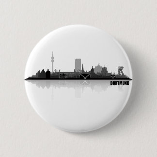 Dortmund City Skyline 6 Cm Round Badge