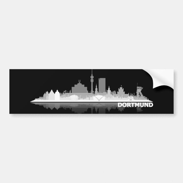 Dortmund City Skyline car sticker (Front)