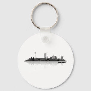Dortmund City Skyline Key Ring