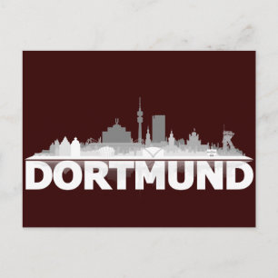 Dortmund City Skyline Postkarte Postcard