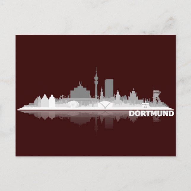 Dortmund City Skyline Postkarte Postcard (Front)