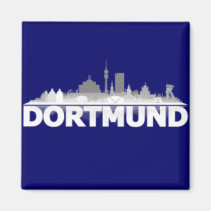 Dortmund City Skyline refrigerator magnet