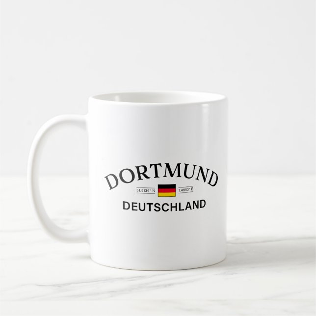 Dortmund Deutschland Coordinates German Coffee Mug (Left)