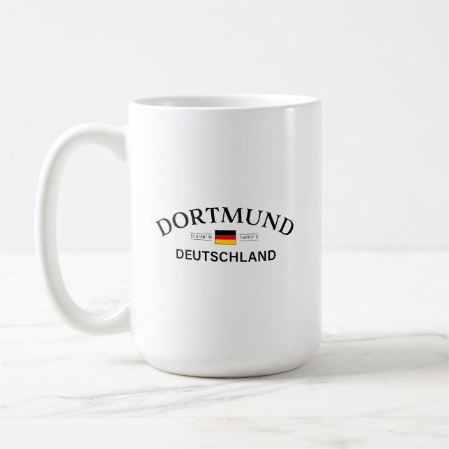 Dortmund Deutschland Coordinates German Coffee Mug (Left)