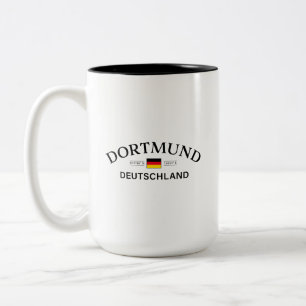 Dortmund Deutschland Coordinates German Two-Tone Coffee Mug