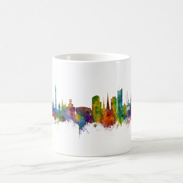 Dortmund Germany Skyline Coffee Mug (Center)
