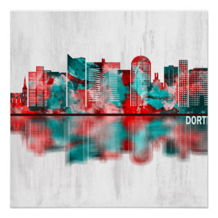 Dortmund Germany Skyline Poster