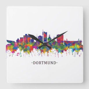 Dortmund Germany Skyline Square Wall Clock