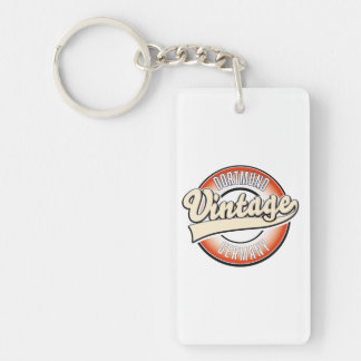 Dortmund vintage style logo, key ring