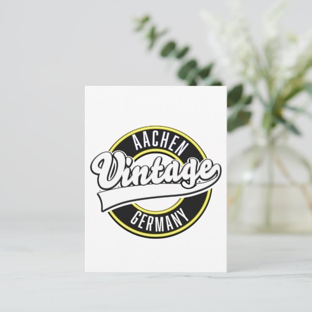 Dortmund vintage style logo, postcard (Standing Front)