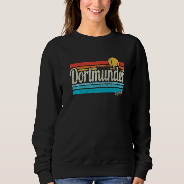 Dortmunder Lettering Retro Vintage Surfer Germany  Sweatshirt (Front)