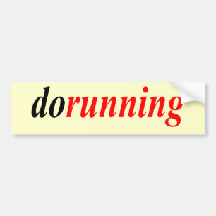 dorunning bumper sticker