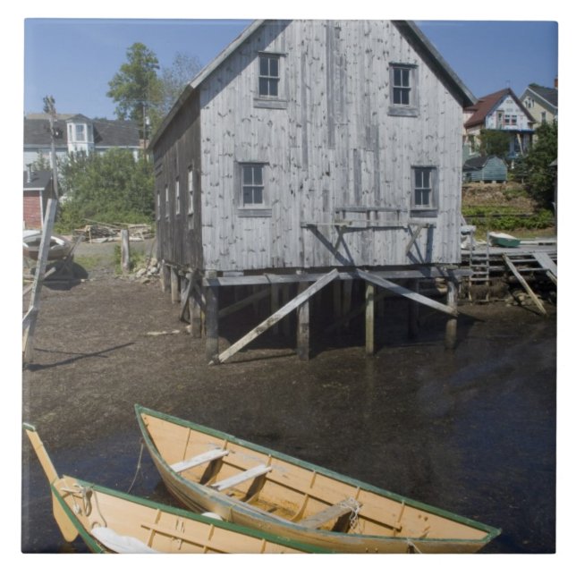 Dory builder,Lunenburg, Nova Scotia, Canada Ceramic Tile (Front)
