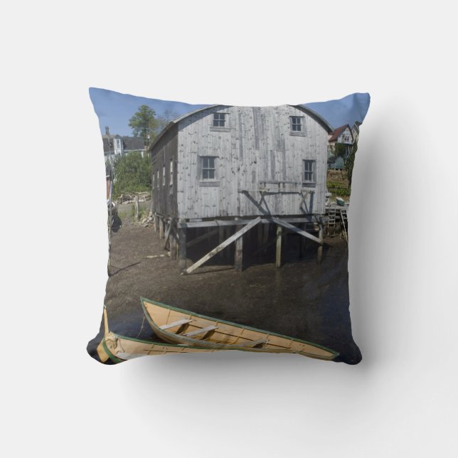 Dory builder,Lunenburg, Nova Scotia, Canada Cushion (Front)