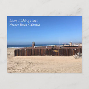 Dory Fishing Fleet, Newport Beach, California Postcard