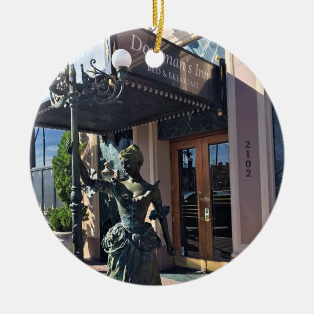 Doryman's Inn, Newport Beach, California Ceramic Ornament (Front)