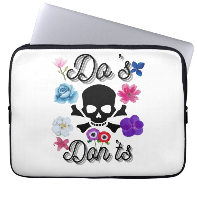 Do's and Don'ts Laptop Sleeve (Front)
