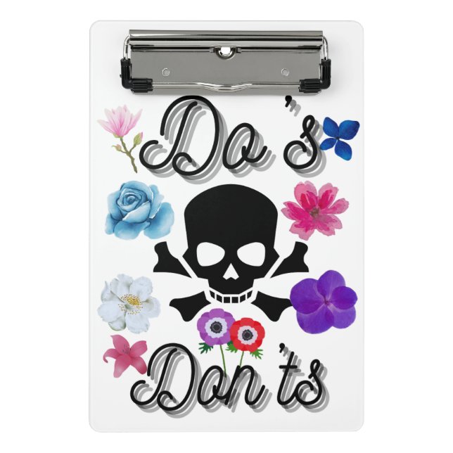 Do's and Don'ts Mini Clipboard (Front)