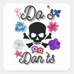 Do's and Don'ts Square Sticker