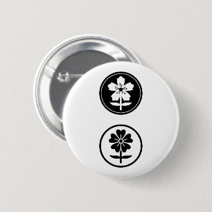dos flores 6 cm round badge
