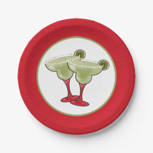 Dos Margaritas Paper Plate