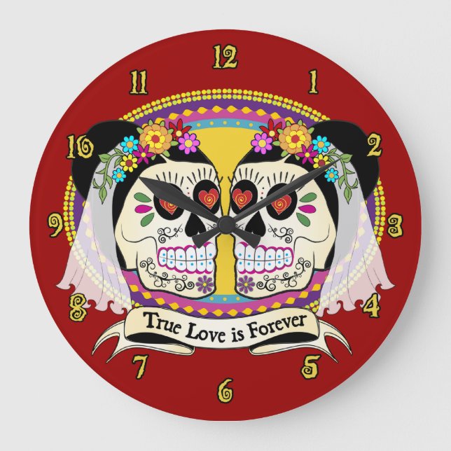 Dos Novias (2 Brides) Wall Clock (Front)