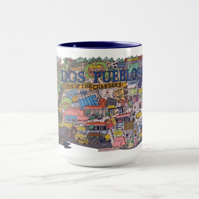 Dos Pueblos Map Coffee Mug (Center)