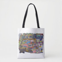 Dos Pueblos Map Tote Bag