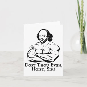 Dost Though Even Hoist Sir Funny Gym Workout Weigh Card