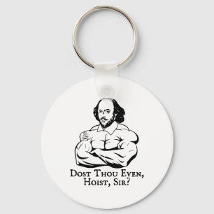 Dost Though Even Hoist Sir Funny Gym Workout Weigh Key Ring